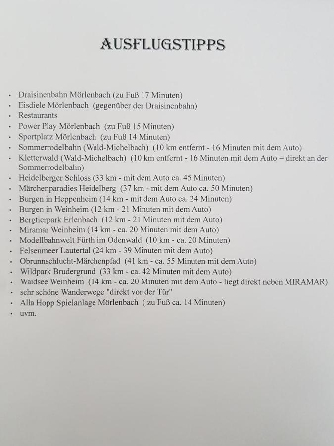 Ferienwohnung/Monteurwohnung Im Schoenen Odenwald Moerlenbach Bagian luar foto
